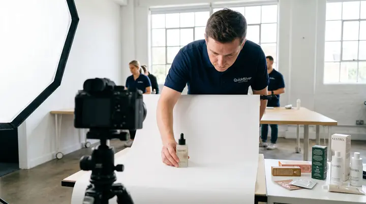 Professional product photography studio setup